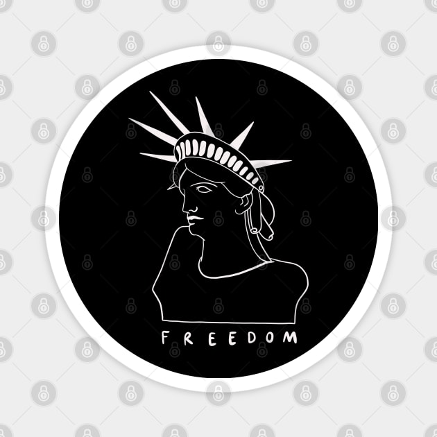 Statue of Liberty - Very Minimal Drawing Style 2 Magnet by isstgeschichte